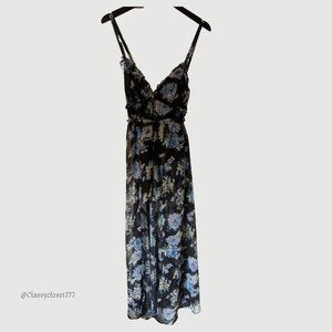 Chicways Blue Floral Jumpsuit/Dress